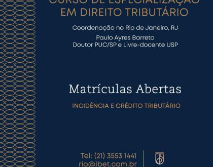 IBET - Curso de Especialização em Direito Tributário