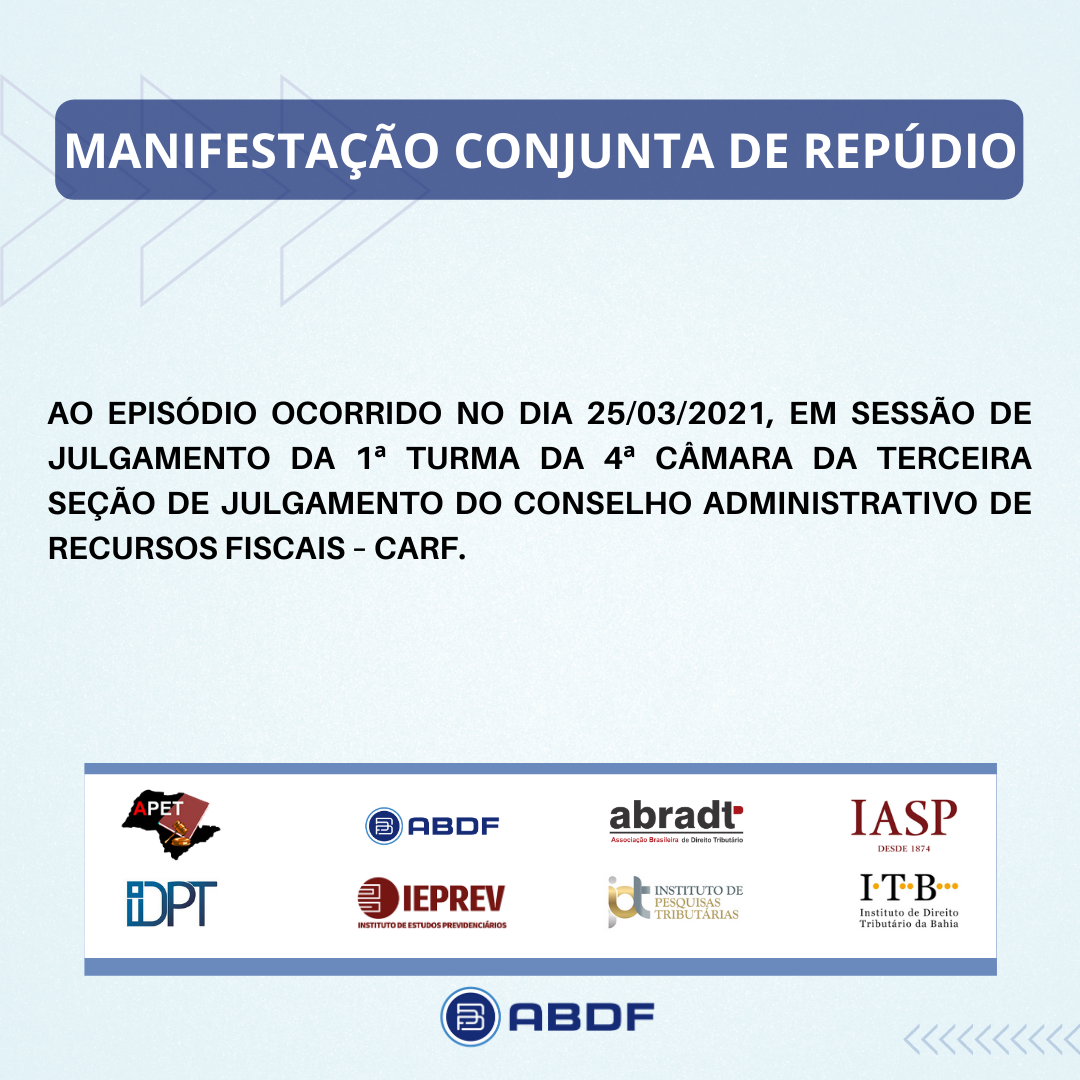 Manifestação conjunta de Repúdio