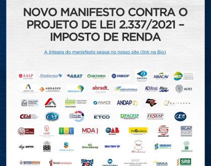 Novo manifesto contra o PL 2.331/2021