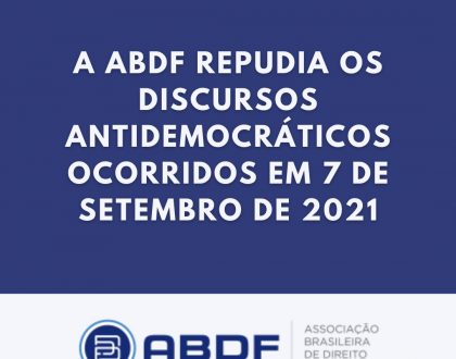 Repúdio aos discursos antidemocráticos de 7 de setembro