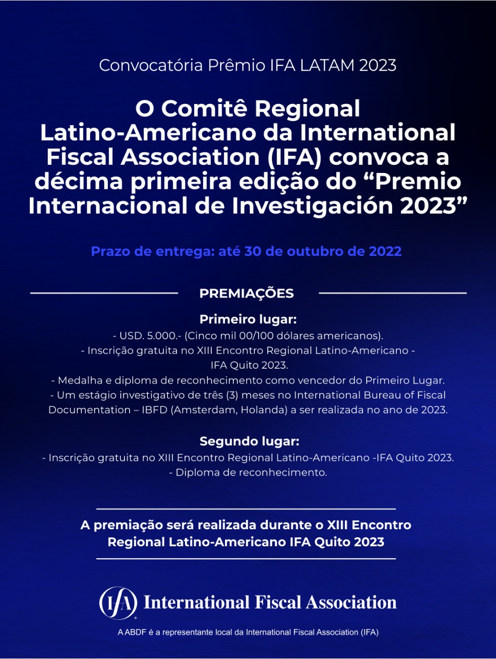 Convocatória Prêmio IFA LATAM 2023