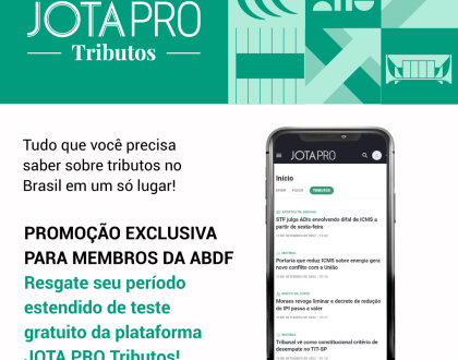 Plataforma Jota: Membros da ABDF têm direito a um período estendido de teste gratuito