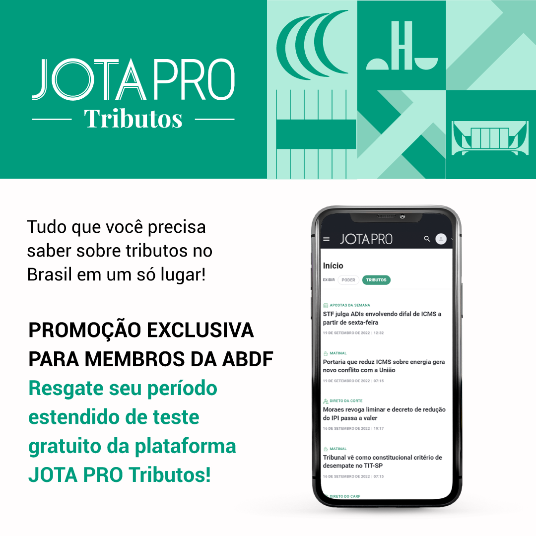 Plataforma Jota: Membros da ABDF têm direito a um período estendido de teste gratuito