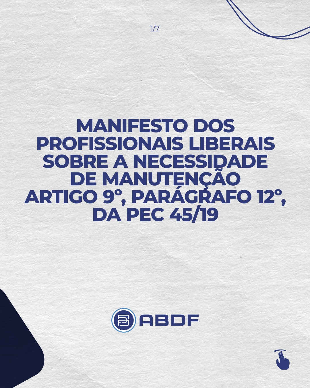 Manifesto dos profissionais liberais sobre a necessidade de manutenção artigo 9º, parágrafo 12º, da PEC 45/19