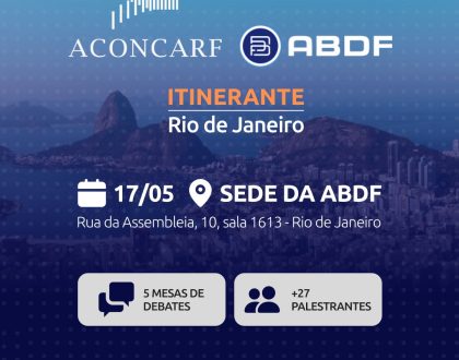 Inscrições abertas: ACONCARF ITINERANTE RIO DE JANEIRO