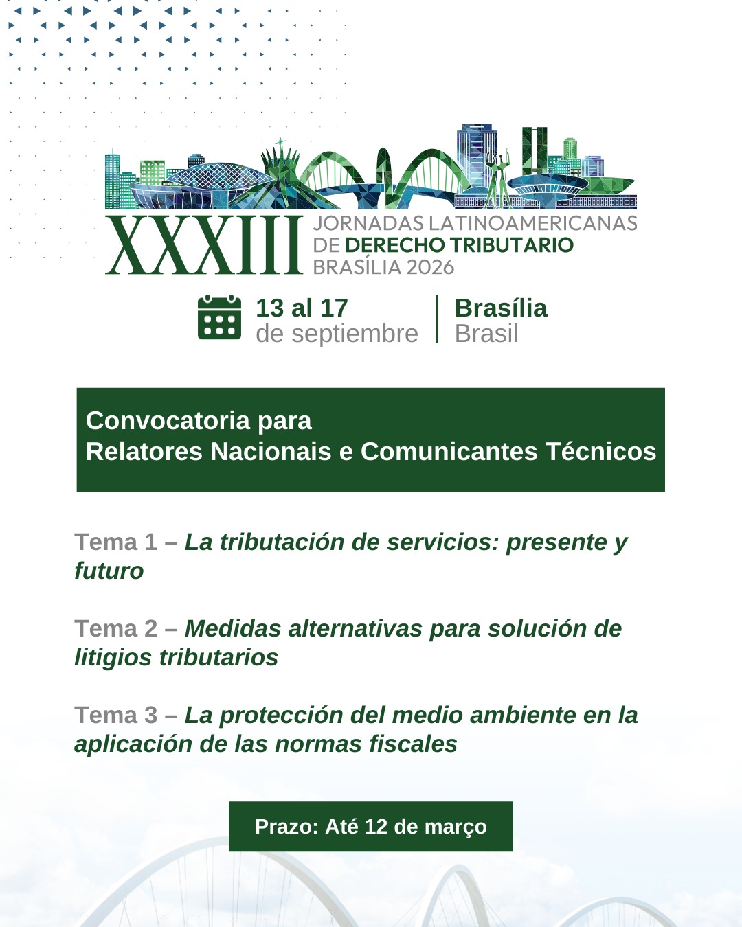 Convocatória – Relatores Nacionais e Comunicantes Técnicos | ILADT 2026