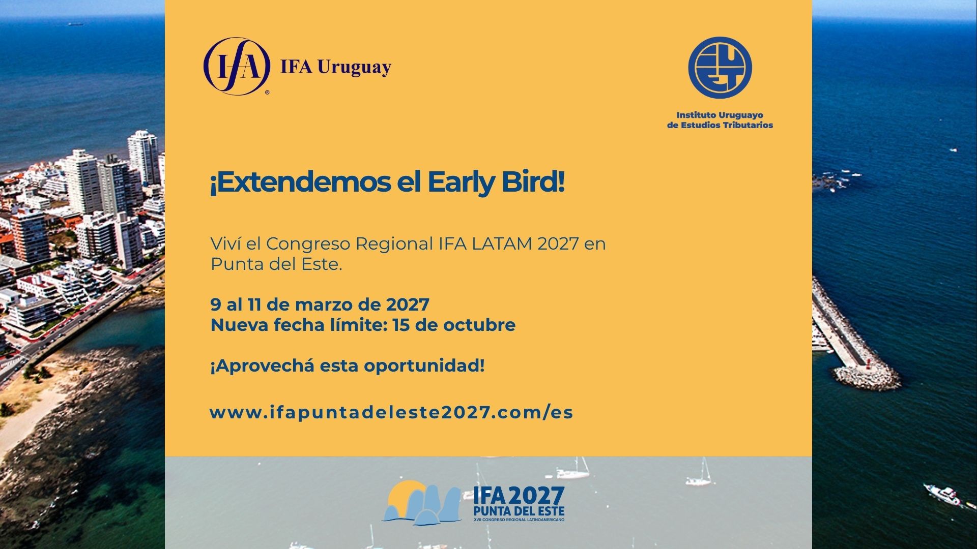 XVII CONGRESSO REGIONAL LATINOAMERICANO - IFA LATAM 2027 ABRE INSCRIÇÕES COM DESCONTO EARLY BIRD