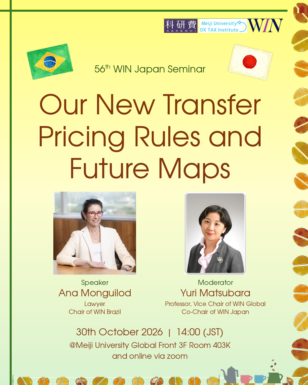 Arte do 56º WIN Japan Seminar com Ana Carolina Monguilod e Yuri Matsubara